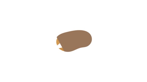 Animacja ikony świeżego ziemniaka — Wideo stockowe