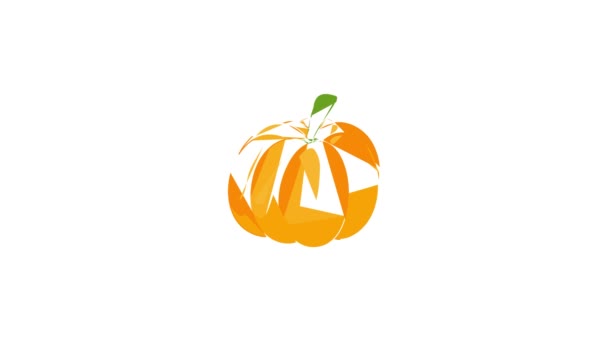 Pumpkin icon animation — Stock Video