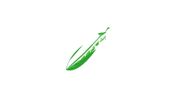 Piselli icona verde animazione — Video Stock