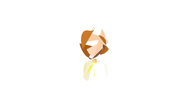 Dispečer taxi s animací ikon headsetu — Stock video