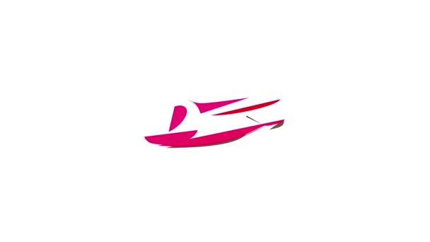 Ballerine rosa icona animazione — Video Stock
