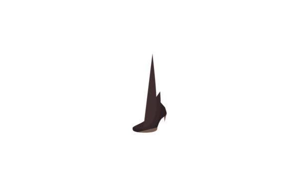 Feminino preto botas de alta animação ícone — Vídeo de Stock