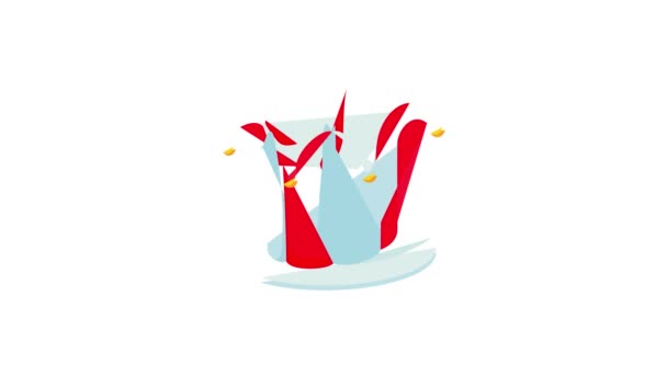 Jester hat icon animation — Stock Video