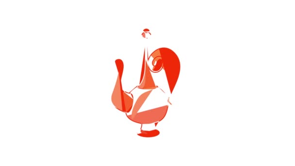 阿拉伯茶壶图标动画 — 图库视频影像
