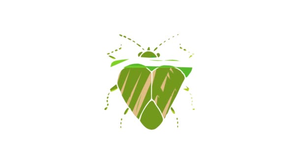 Анимация иконки насекомых — стоковое видео