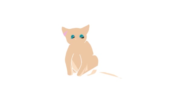 Animación icono gato — Vídeos de Stock