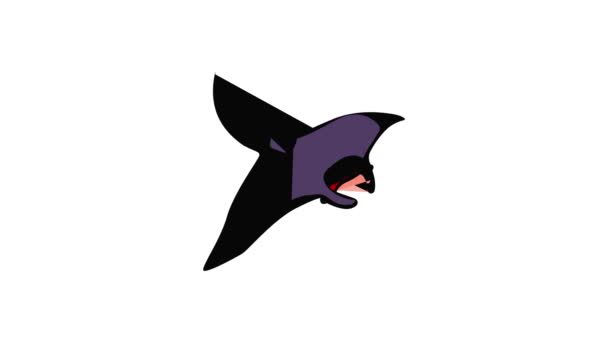 Stingray pictogram animatie — Stockvideo