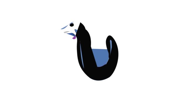 Animación icono de pez anguila — Vídeos de Stock