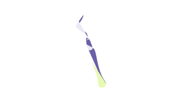 Sonda, ferramenta dentária ícone animação — Vídeo de Stock