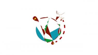 Uçakla dünyayı dolaşmak ikon animasyonu