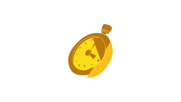 Stopwatch icon animation — Stock Video