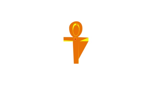 Mısır ankh simgesi canlandırması — Stok video