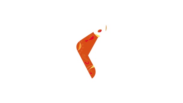 Boomerang icon animation — Stock Video