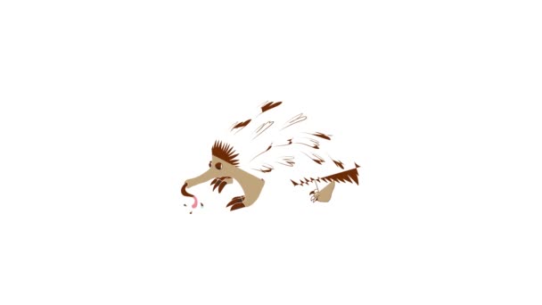 Anteater ikon animation — Stockvideo