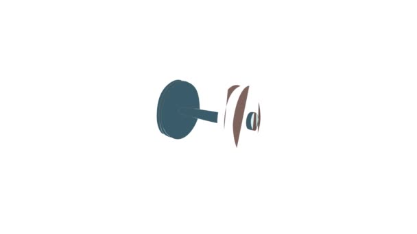 Dumbbell icon animation — Stock Video