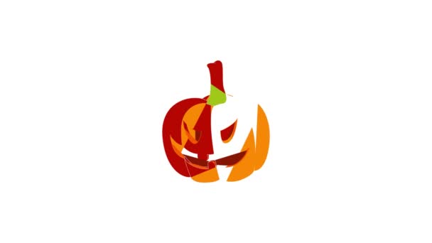 Animación icono de calabaza de Halloween — Vídeos de Stock