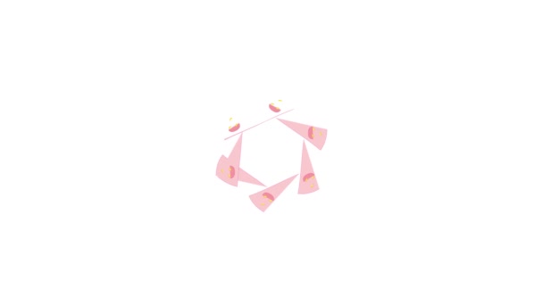 Animation cercle abstrait rose icône — Video