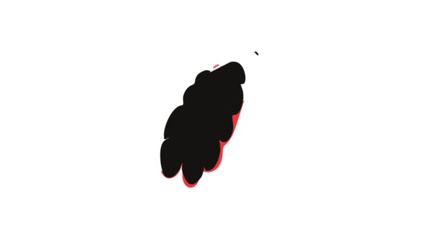 Animazione icona foglia quercia rossa — Video Stock