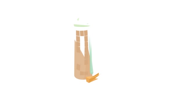 Recoger animación icono de agua de lluvia — Vídeo de stock