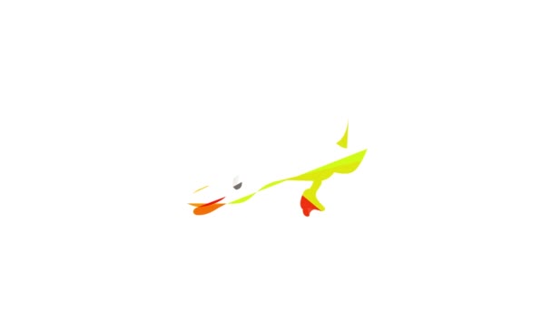 Animacja ikony kaczki żółtej — Wideo stockowe