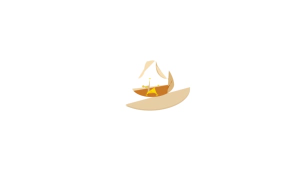Animace ikon klobouku šerifa — Stock video