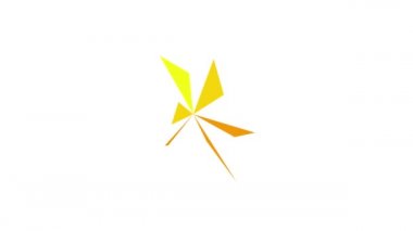 Altın metal, beş köşeli yıldız simgesi canlandırması