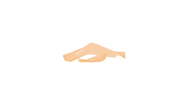 Hand pictogram animatie — Stockvideo