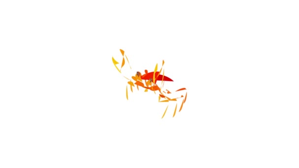 Анимация иконок краба — стоковое видео