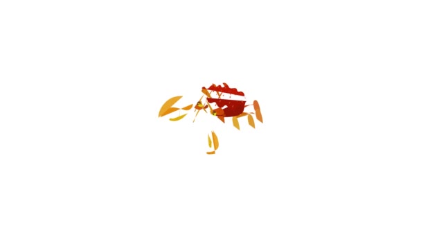 Animace ikon kraba hnědého — Stock video