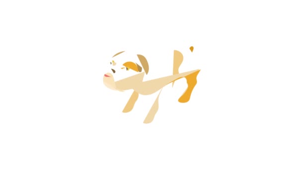 英式斗牛犬图标动画 — 图库视频影像