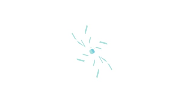 Animazione icona fiocco di neve — Video Stock