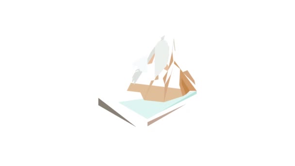 Avalanche pictogram animatie — Stockvideo