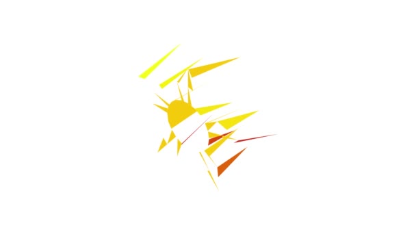 Oro cinco puntas de animación icono de la estrella — Vídeo de stock