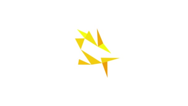 Yellow star icon animation — Stock Video