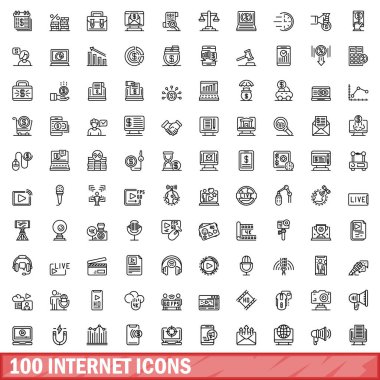 100 Internet simgeler kümesi, anahat stili