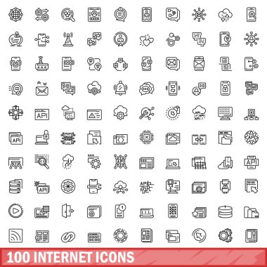 100 Internet simgeler kümesi, anahat stili