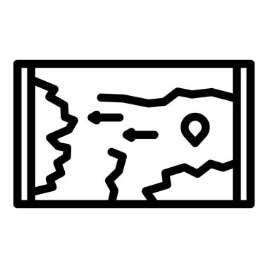 Seyahat konumu harita simgesi ana hat vektörü. Dünya küresi