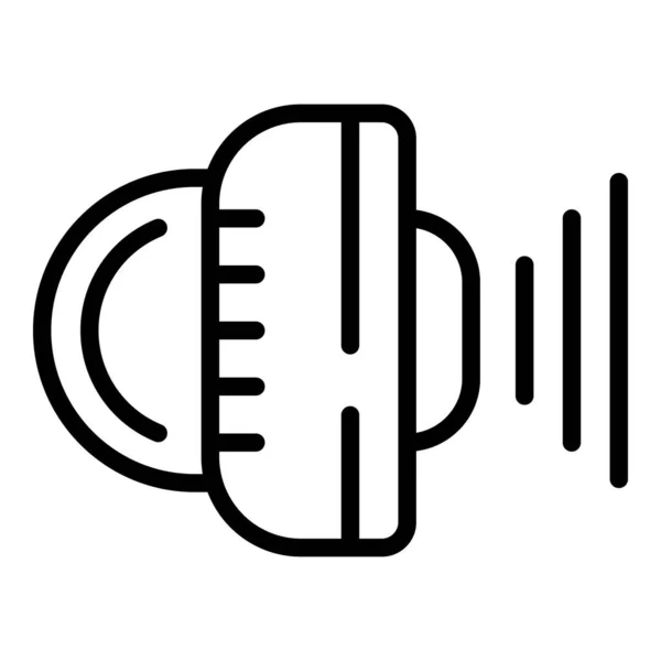 Vecteur de contour d'icône de cas mégaphone. Recherche d'étude — Image vectorielle