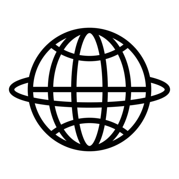 Viaje planeta icono contorno vector. Mundo globo — Archivo Imágenes Vectoriales