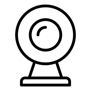 Web kamera simgesi ana hatlı vektör. Dizüstü bilgisayarı sakla