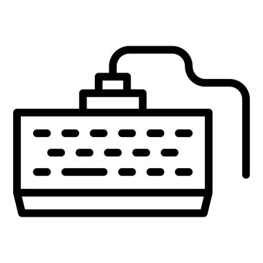 Bilgisayar klavyesi ana hatları vektörü. Çevrim içi alışveriş merkezi