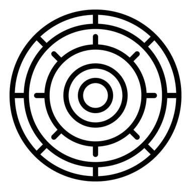 Sinema hedef simgesi ana hatları vektörü. Film kitabı.