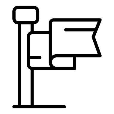 Ana fikir bayrağı ana hatları vektörü. Sosyal medya