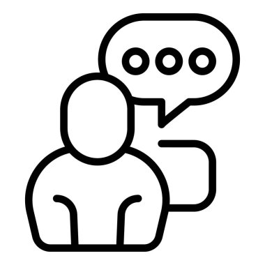 Sosyal lider ikonu ana hat vektörü. Medya kol