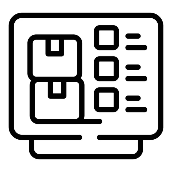 Monitor vezérlő termék ikon körvonalvektor. Digitális irányítás — Stock Vector