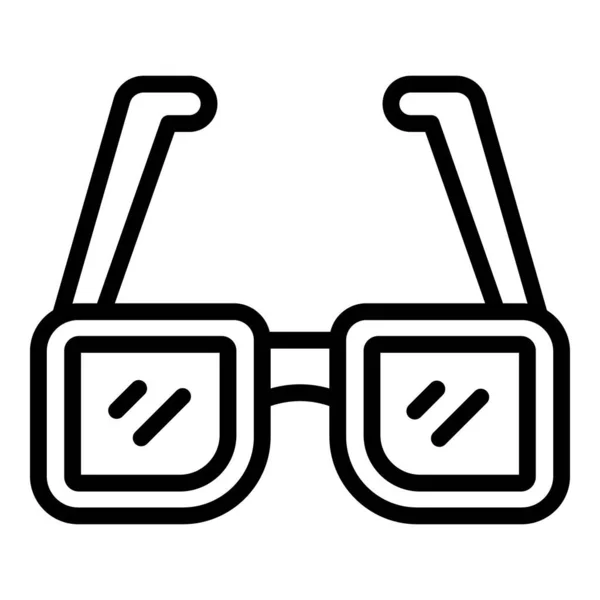 Cinema 3d glasses icon outline vector. Film education — Stock Vector