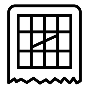 Ödül tablosu ana hatları vektörü. Piyango çek