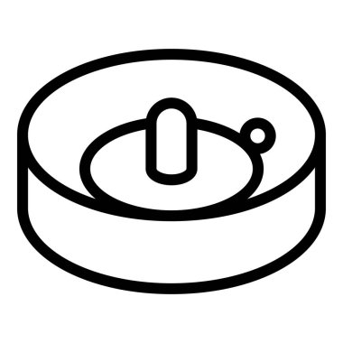 Kumarhane tekeri ikonu ana hat vektörü. Piyango çek