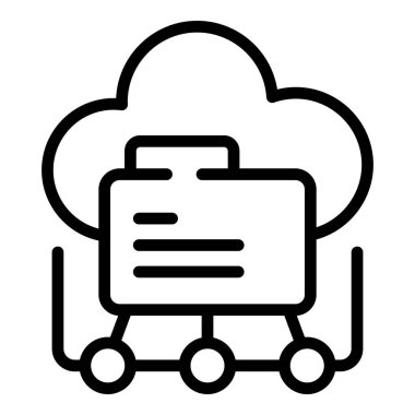 Veri bulut çizelgesi taslak vektörü. Grafik araştırması