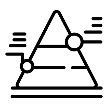 Yönetim veri simgesi ana hatları vektörü. İş araştırması